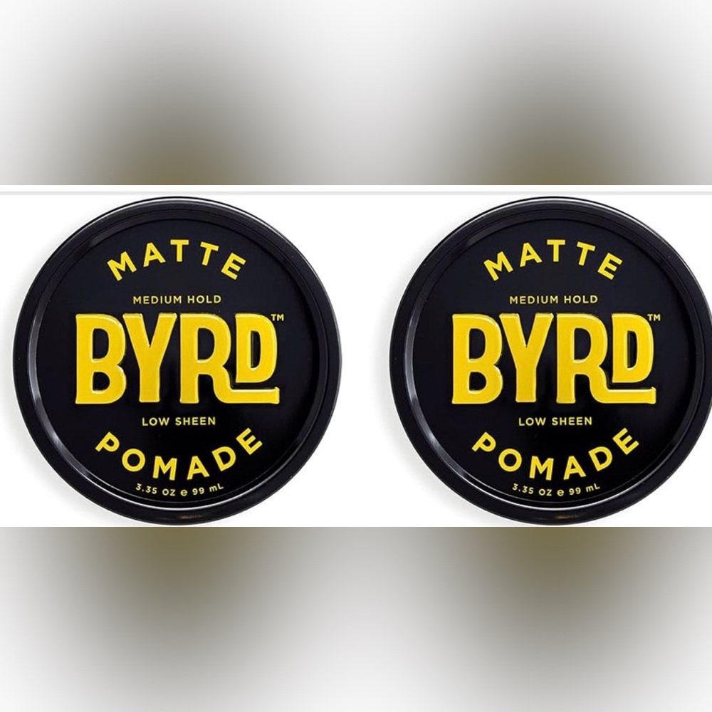 BYRD Matte Pomade 2-Pack - Medium Hold, Matte Finish, 3.35 Oz NEW